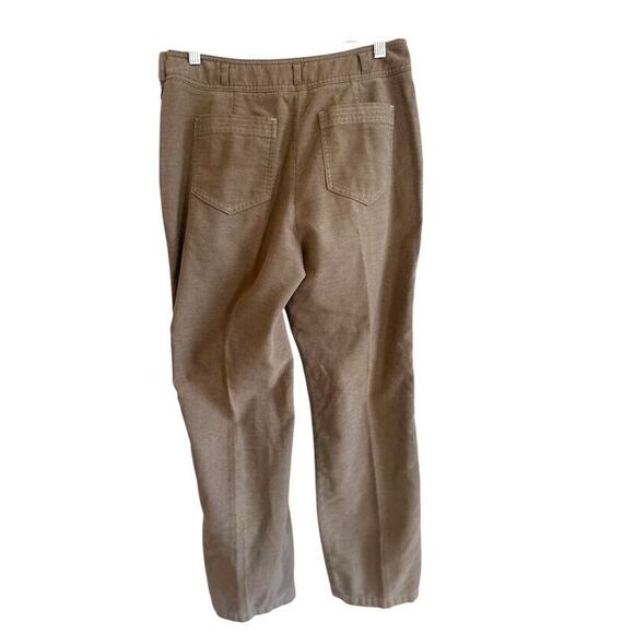 J Jill Pants 6 Tan Straight Velour Velvet Casual Pockets Career Soft Casual - Picture 5 of 7